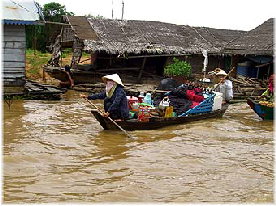 Boat at lake Tonle Sap